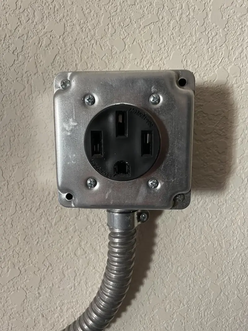 NEMA 14-50 outlet installed for Electrical Panel Upgrade in Palm Tree